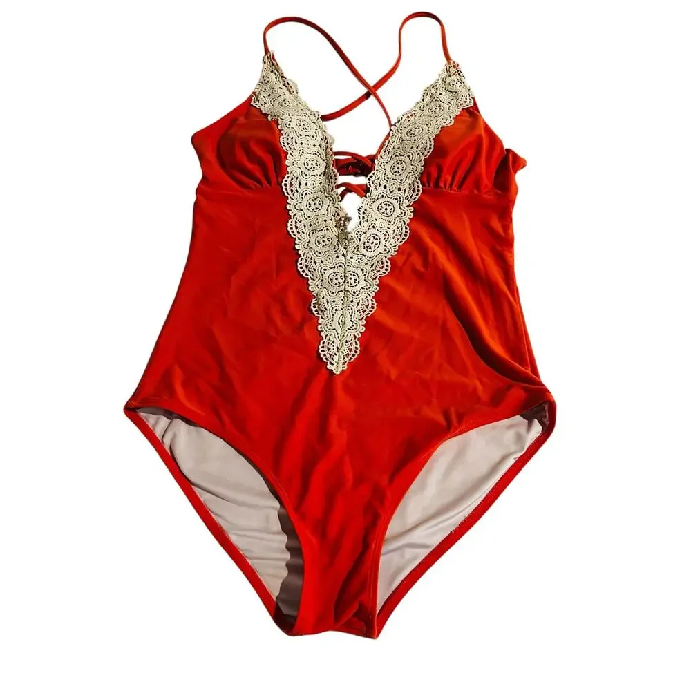 Cupshe Crochet One Piece Swimsuit Size M Medium